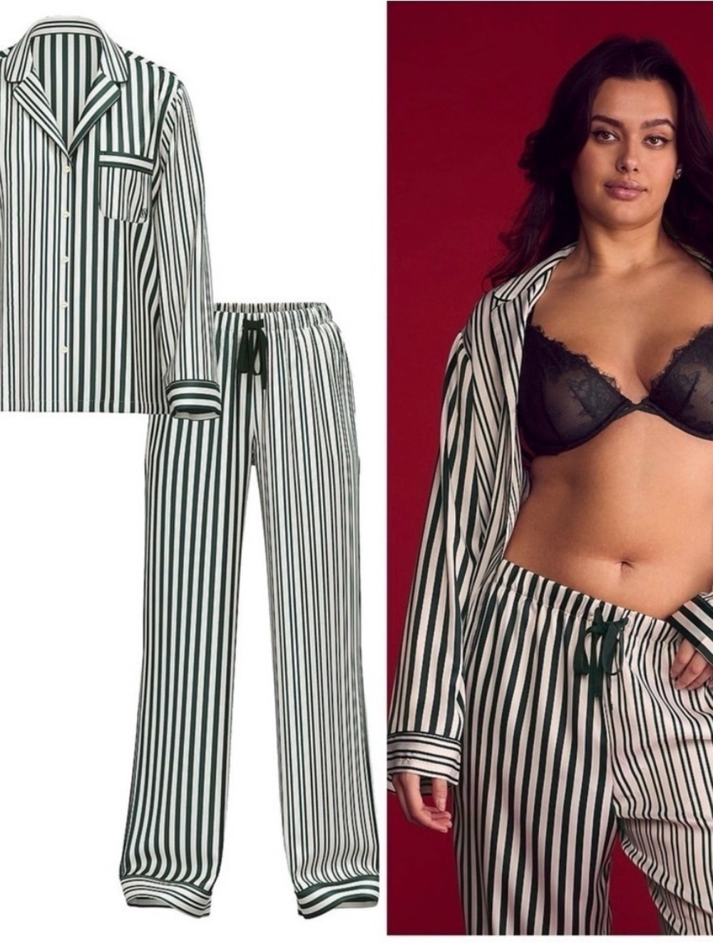 Victoria's Secret Satin PJ set (2) 💚